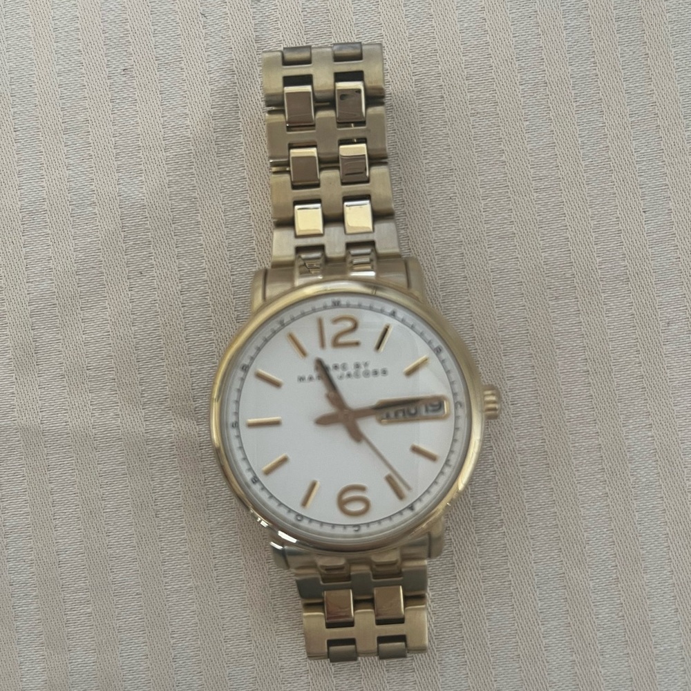 Marc Jacobs Two-Tone Gold and Silver Womens Bracelet Watch